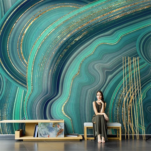 Green Stone Design Theme: Marble Wallpaper Mural-Marble Design Wallpaper