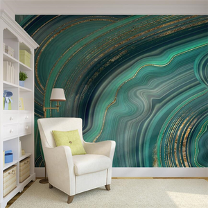 Green Stone Design Theme: Marble Wallpaper Mural-Marble Design Wallpaper