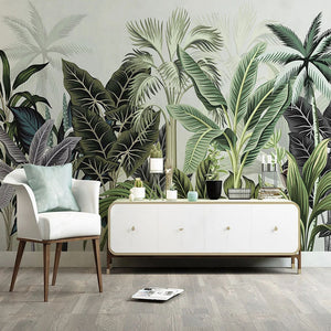 Green Trees Wallpaper: Refreshing Nature-Inspired Décor-Flower & Leaf Wallpaper