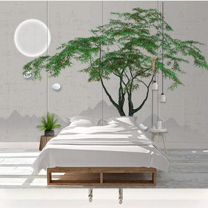 Green Willow Tree Wallpaper for Home Wall Decor-Trees Wallpaper