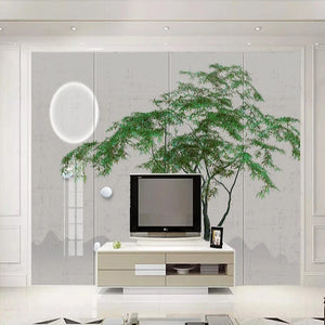 Green Willow Tree Wallpaper for Home Wall Decor-Trees Wallpaper