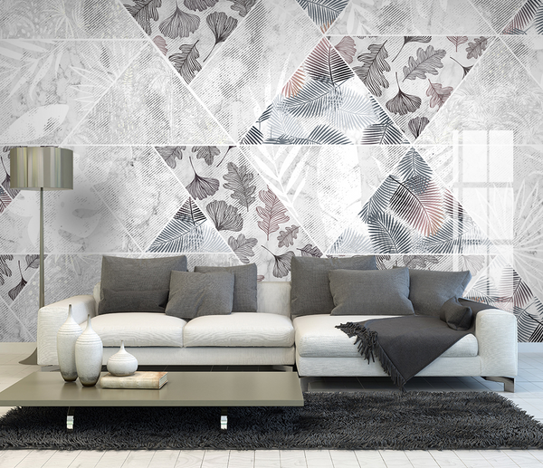 Grey Geometric Pattern Wallpaper Murals-Geometric Shapes Wallpaper