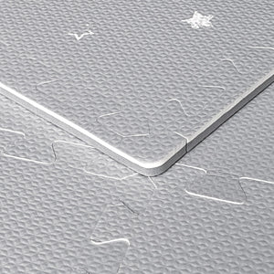 Grey Moon &amp; Star Puzzle Mat Tiles – Soft Foam Interlocking Baby Play Mat-Toddler Play Mats