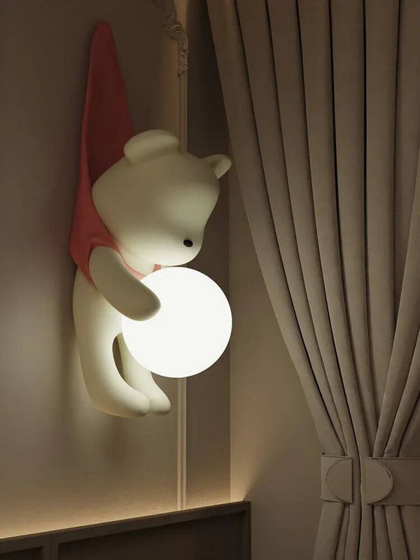 Hanging Bear Wall Hanging Light for Kids Room-Kids Room Nursery Lighting