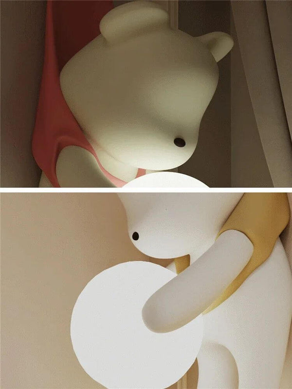 Hanging Bear Wall Hanging Light for Kids Room-Kids Room Nursery Lighting