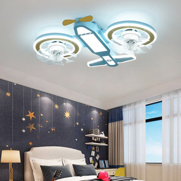 Helicopter Plane Chandelier Light - Unique Aviation Design-Kids Room Nursery Lighting