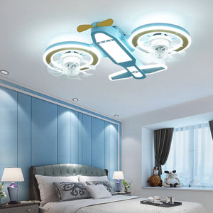 Helicopter Plane Chandelier Light - Unique Aviation Design-Kids Room Nursery Lighting
