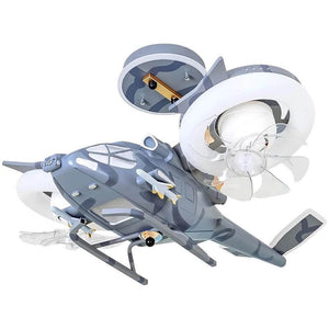 Helicopter with 2 fans Rotatable Kids Ceiling Light-Kids Room Nursery Lighting