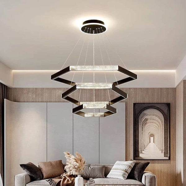 Hexa Chamber Living Room Chandelier-Ceiling Chandelier