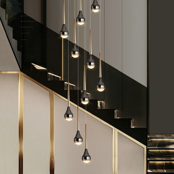 Hollow High Chandelier Light-Staircase Chandelier