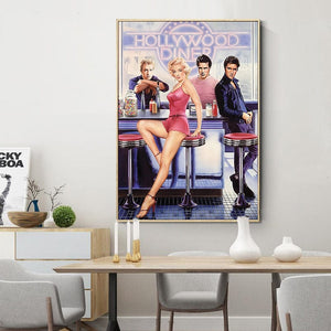 Hollywood Diner: Marilyn And Elvis Poster-Wall Posters