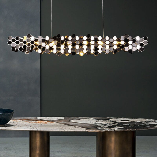 Honeycomb Chandelier - Elegant Lighting Fixture-Kitchen Island