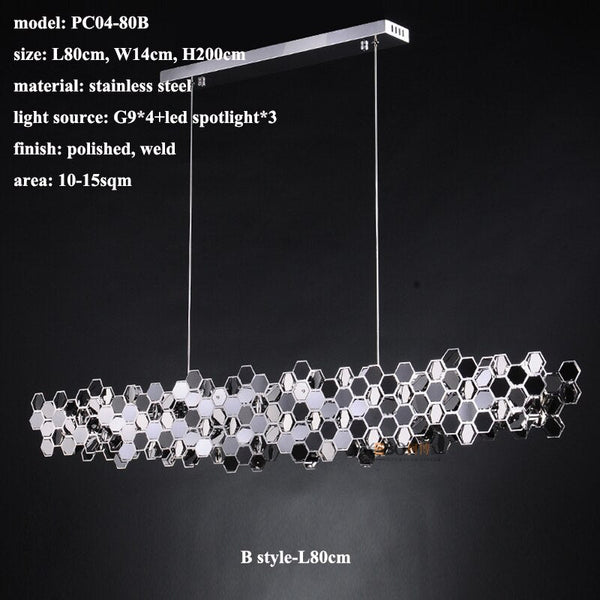 Honeycomb Chandelier - Elegant Lighting Fixture-Kitchen Island