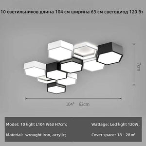 Honeycomb LED Ceiling Chandelier-Ceiling Chandelier