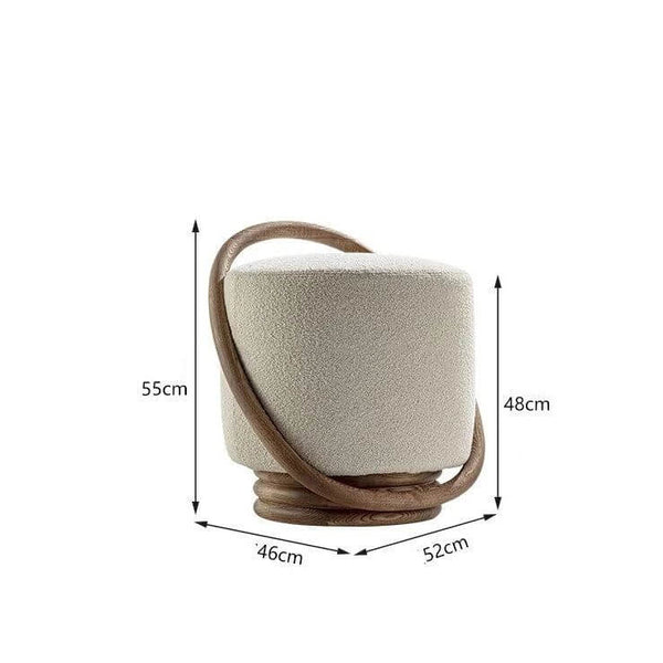 Hoop Dark Ash Stool - Style Hoop Stool-Foot Stools