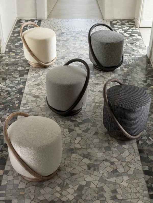 Hoop Dark Ash Stool - Style Hoop Stool-Foot Stools