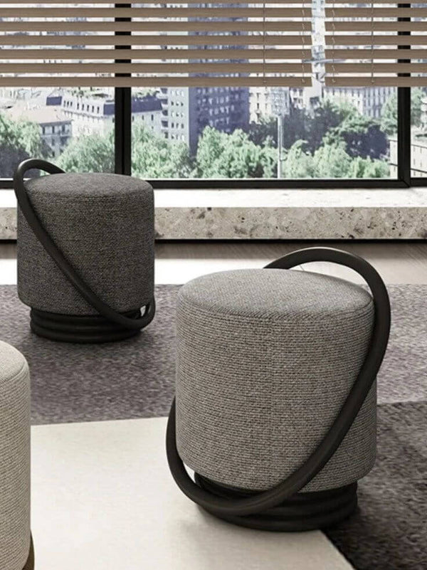 Hoop Dark Ash Stool - Style Hoop Stool-Foot Stools