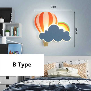 Hot Air Balloon Cloud Wall Light | Kids Room Hot Air Balloon Cloud Wall Light-Kids Room Nursery Lighting