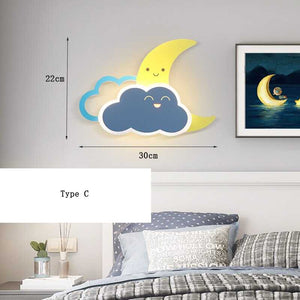 Hot Air Balloon Cloud Wall Light | Kids Room Hot Air Balloon Cloud Wall Light-Kids Room Nursery Lighting