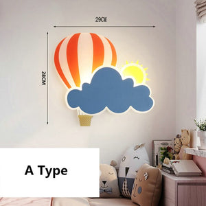 Hot Air Balloon Cloud Wall Light | Kids Room Hot Air Balloon Cloud Wall Light-Kids Room Nursery Lighting
