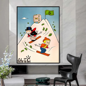 Ice Skating in Alps - Mr Monopoly and Richie Wall Art-Wall Posters