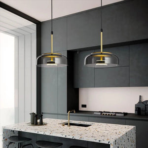 Illuminate Your Space with LED Glass Bowl Pendant-Pendant Lights
