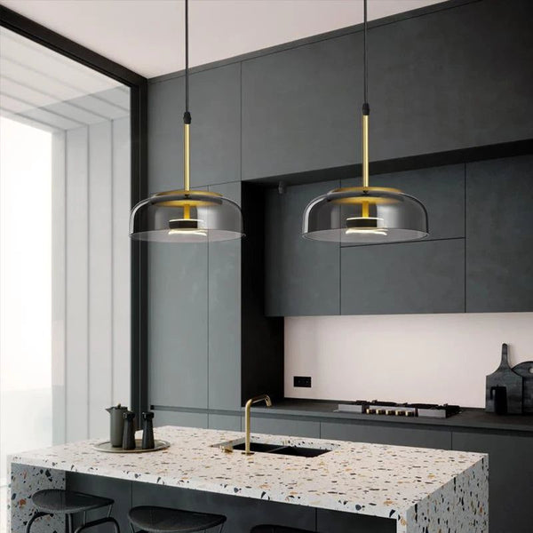 Illuminate Your Space with LED Glass Bowl Pendant-Pendant Lights
