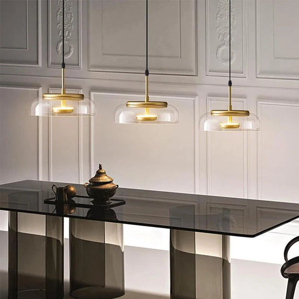 Illuminate Your Space with LED Glass Bowl Pendant-Pendant Lights