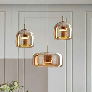Illuminate Your Space with the Glass LED Pendant Light-Pendant Lights