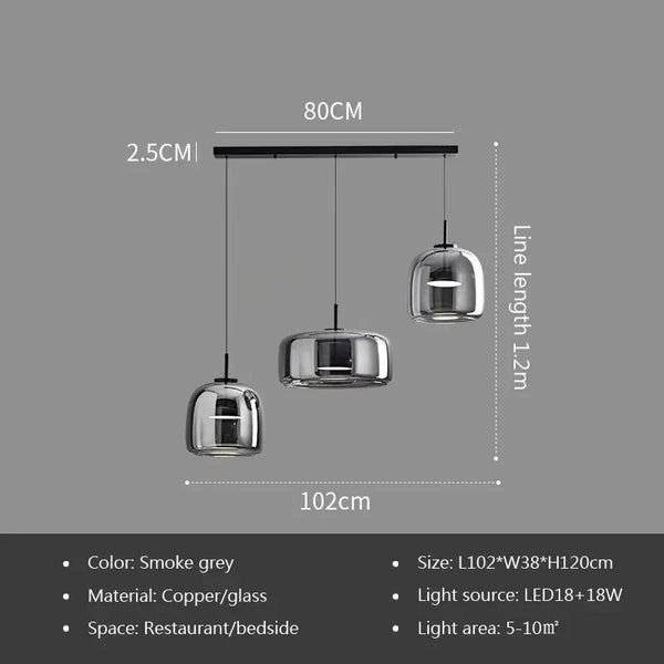 Illuminate Your Space with the Glass LED Pendant Light-Pendant Lights