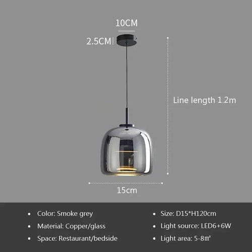 Illuminate Your Space with the Glass LED Pendant Light-Pendant Lights