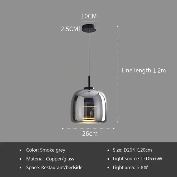 Illuminate Your Space with the Glass LED Pendant Light-Pendant Lights