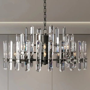 Illuminate Your Space with the K9 Crystal Brass Metal Chrome Black Chandelier-Ceiling Chandelier