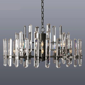 Illuminate Your Space with the K9 Crystal Brass Metal Chrome Black Chandelier-Ceiling Chandelier