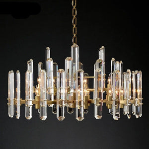 Illuminate Your Space with the K9 Crystal Brass Metal Chrome Black Chandelier-Ceiling Chandelier
