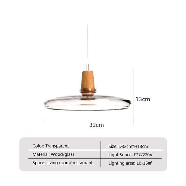Illuminate with Elegance: Smoked Glass LED Pendant Lamp-Pendant Lights