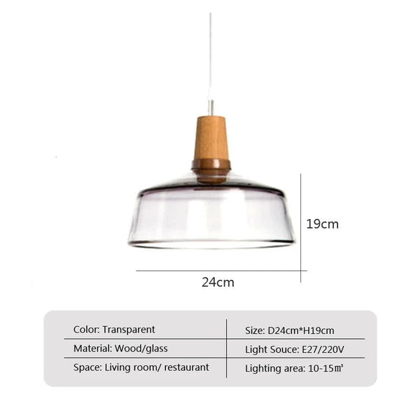 Illuminate with Elegance: Smoked Glass LED Pendant Lamp-Pendant Lights