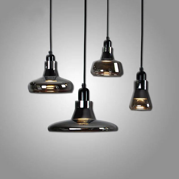 Illuminate with Style: Luminaire Glass Black Glared Pendant Light-Pendant Lights