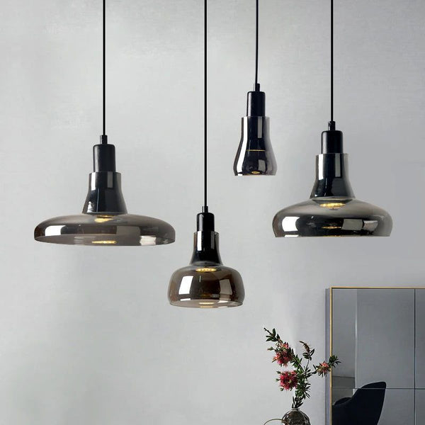 Illuminate with Style: Luminaire Glass Black Glared Pendant Light-Pendant Lights