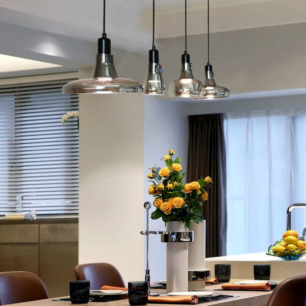 Illuminate with Style: Luminaire Glass Black Glared Pendant Light-Pendant Lights