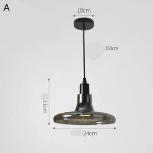 Illuminate with Style: Luminaire Glass Black Glared Pendant Light-Pendant Lights