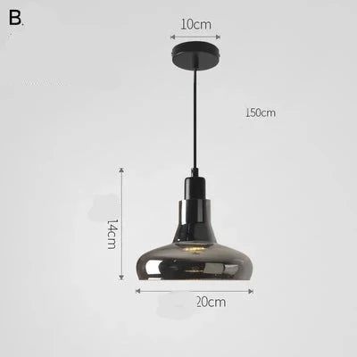 Illuminate with Style: Luminaire Glass Black Glared Pendant Light-Pendant Lights