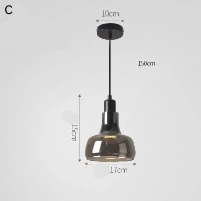 Illuminate with Style: Luminaire Glass Black Glared Pendant Light-Pendant Lights