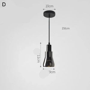 Illuminate with Style: Luminaire Glass Black Glared Pendant Light-Pendant Lights