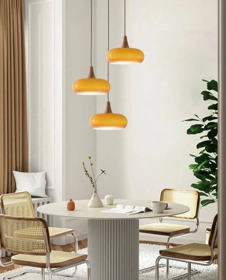Illuminate with Vibrancy: Orange Retro Pendant Light-Pendant Lights