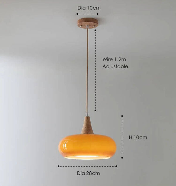Illuminate with Vibrancy: Orange Retro Pendant Light-Pendant Lights