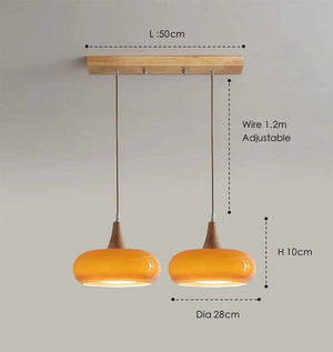 Illuminate with Vibrancy: Orange Retro Pendant Light-Pendant Lights