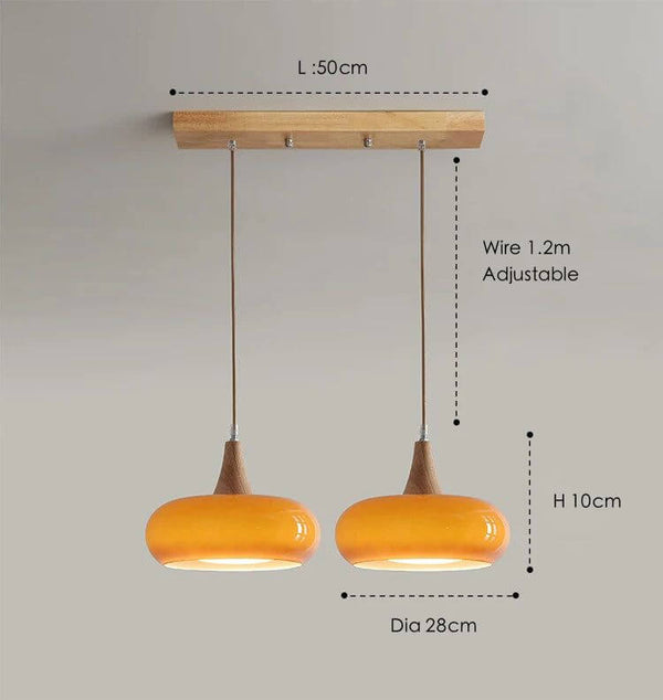 Illuminate with Vibrancy: Orange Retro Pendant Light-Pendant Lights