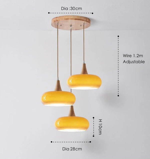 Illuminate with Vibrancy: Orange Retro Pendant Light-Pendant Lights