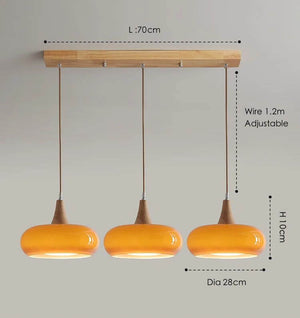 Illuminate with Vibrancy: Orange Retro Pendant Light-Pendant Lights